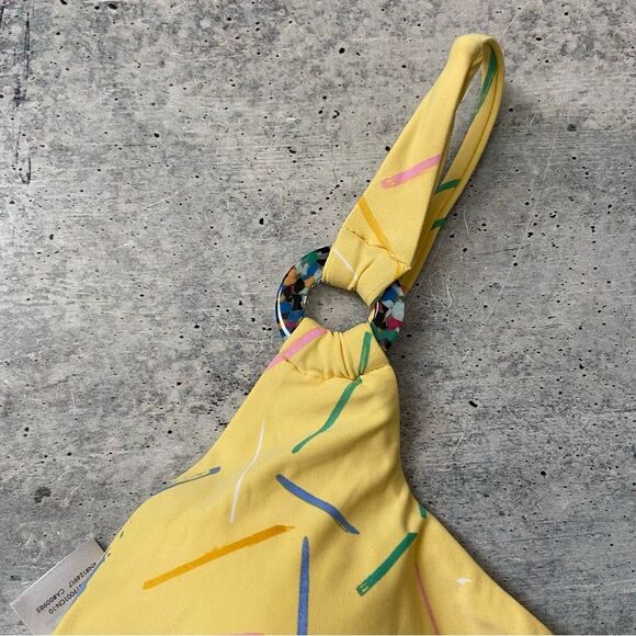 Onia Yellow Triangle Bralette Top S NEW - Picture 2 of 4